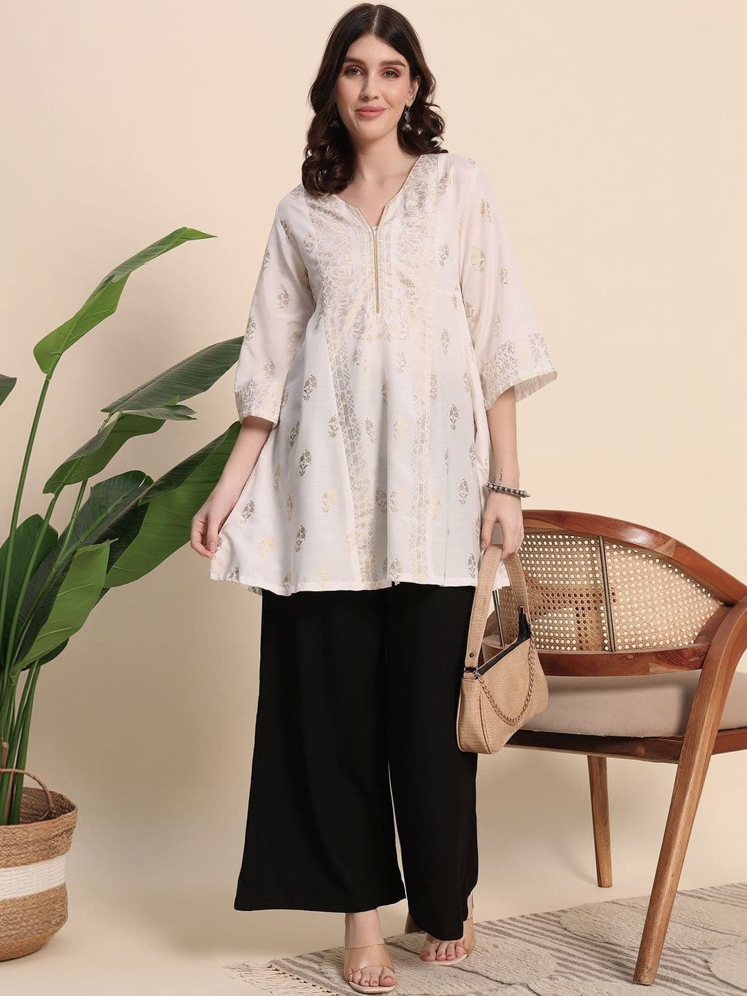 Pahervesh Women Liva Blend Ethnic Palazzos - view 1