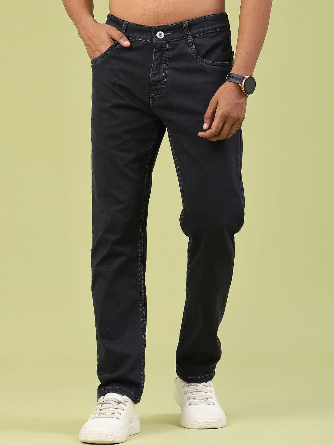V-Mart Men Regular Fit Mid-Rise Stretchable Jeans - view 1