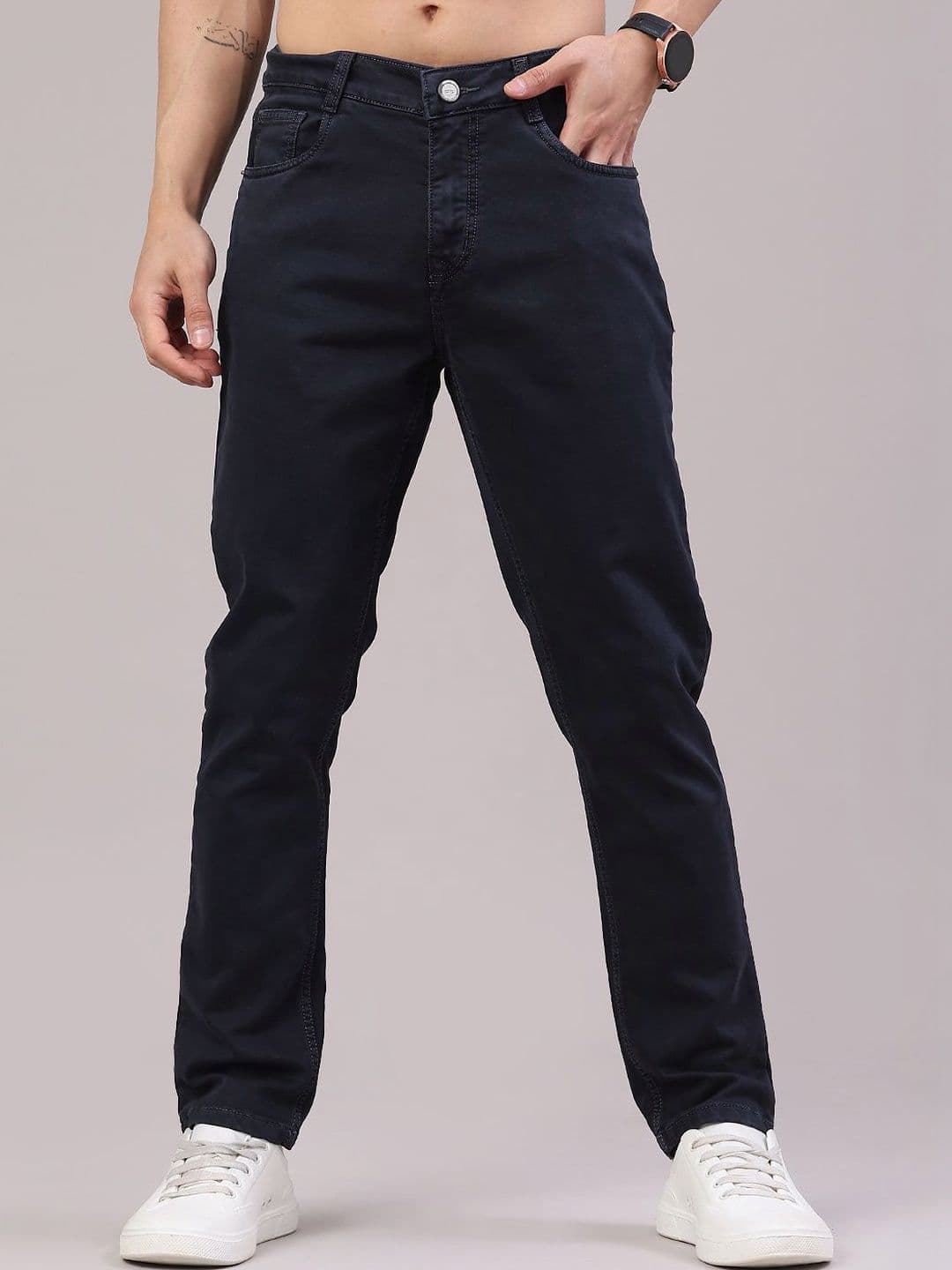 V-Mart Men Regular Fit Mid-Rise Stretchable Jeans - view 1