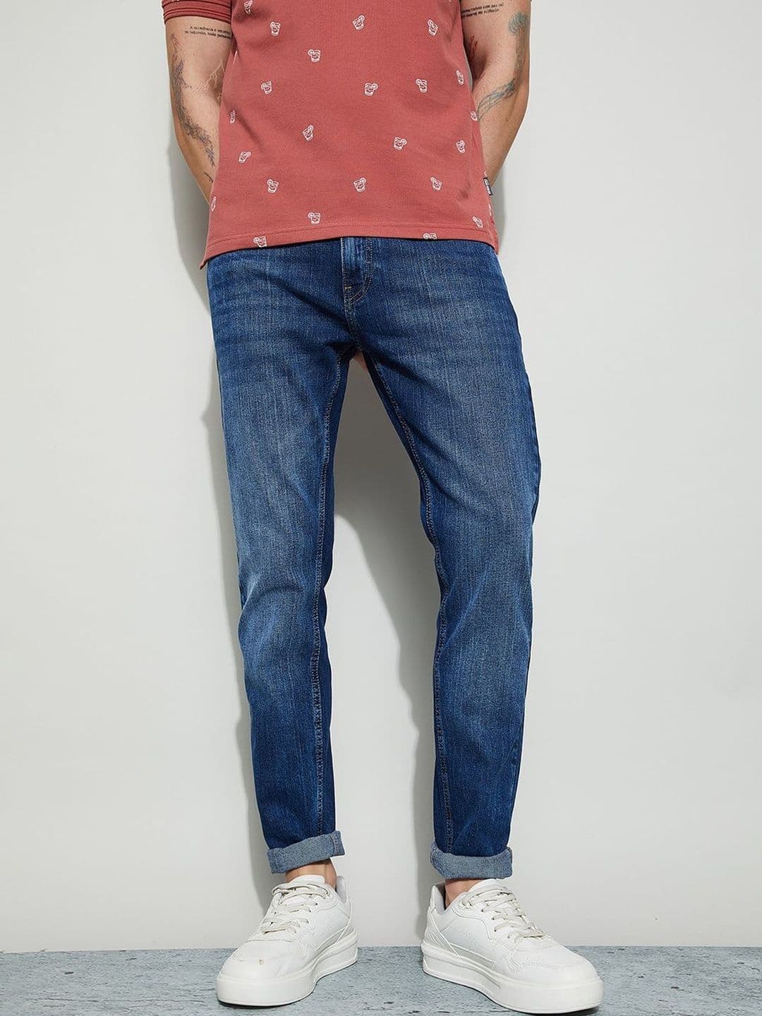 Fame Forever by Lifestyle Men Tapered Fit Mid-Rise Light Fade Jeans - view 1