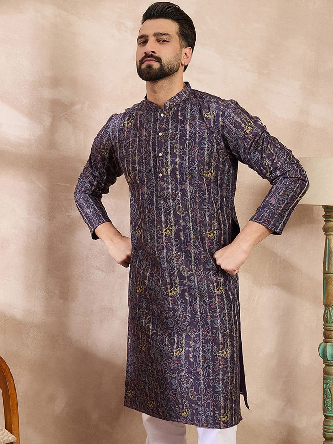 Ethnic Bay Men Ethnic Motifs Printed Kurta - view 1