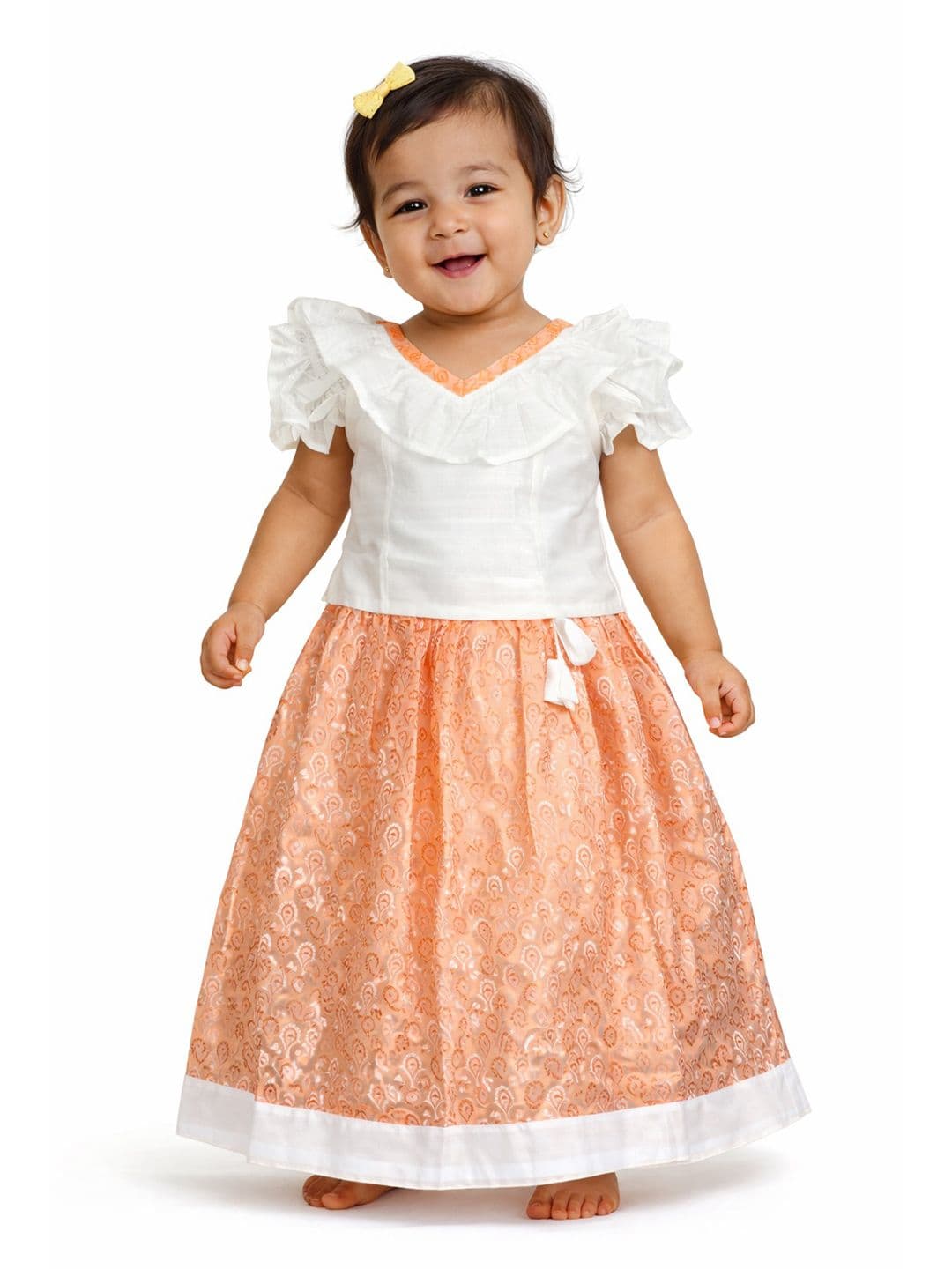 BAESD Girls Ready to Wear Kerala Onam Paavadai Sattai Lehenga & Blouse Set - view 1