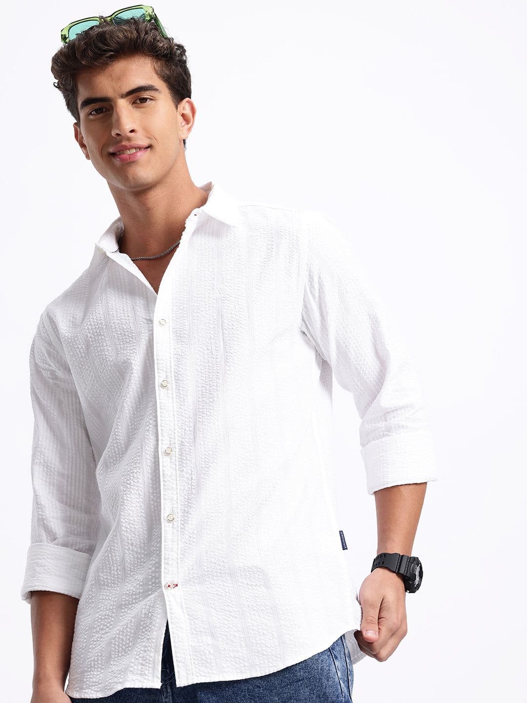 Aeropostale Pure Cotton Seersucker Casual Shirt - view 1