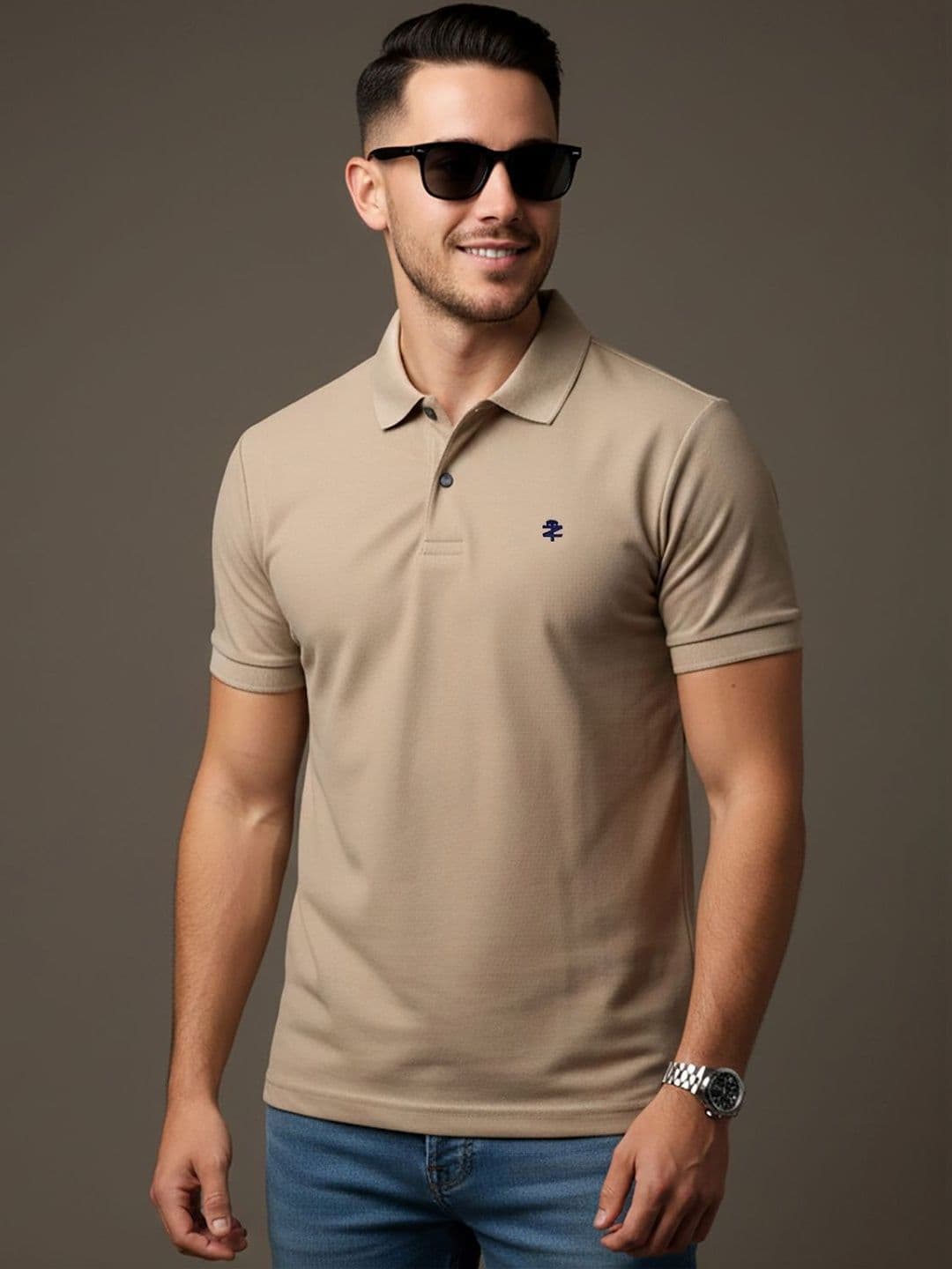 TEENZZI ACTIVE WEAR Men Brand Logo Polo Collar T-shirt - view 1