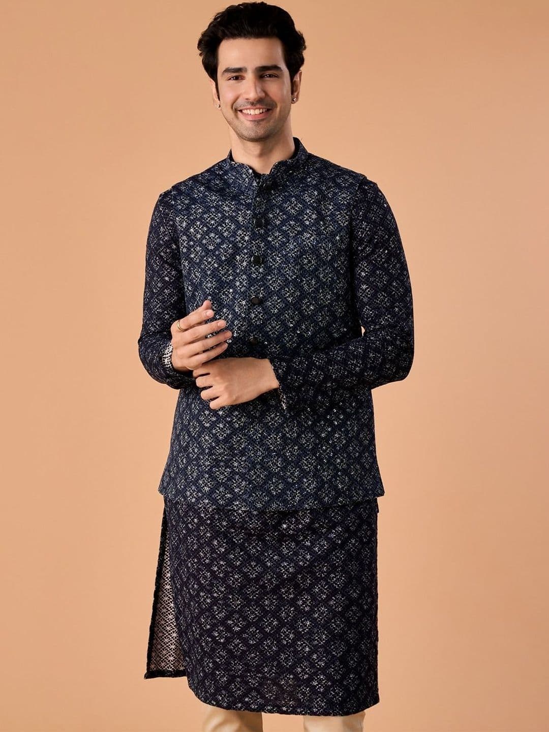 Manyavar Embroidered Nehru Jackets - view 1
