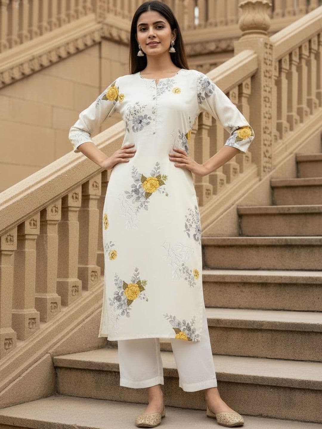 STYLENZA Women Ethnic Motifs Printed Kurta - view 1