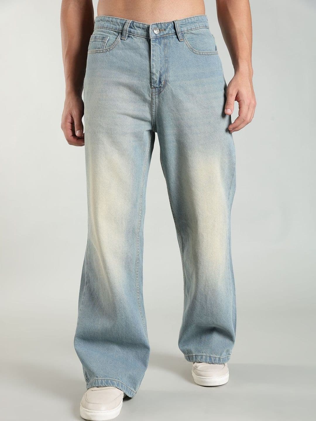 FOUL CHILD Men Wide Leg High-Rise Heavy Fade Jeans - view 1