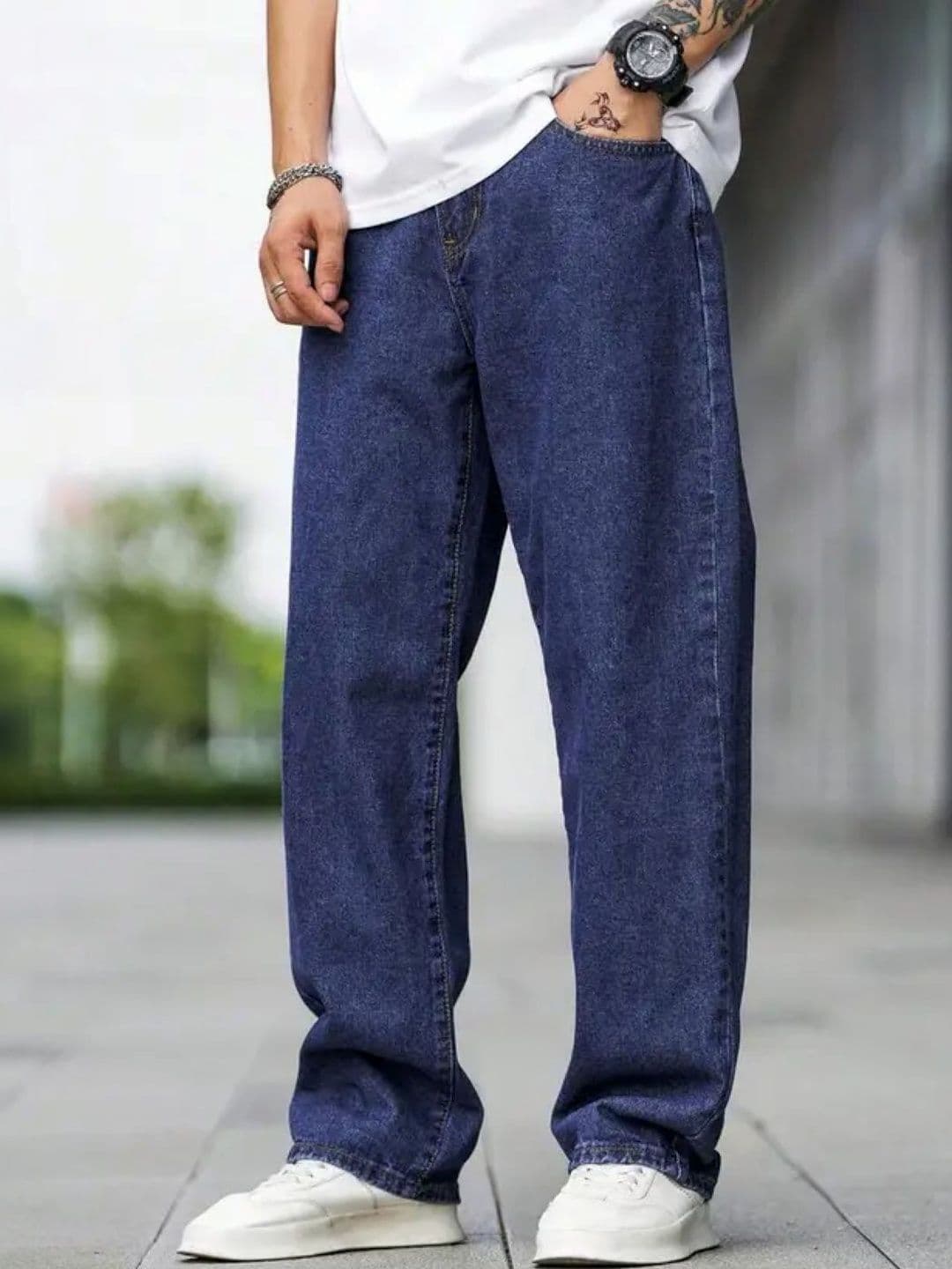R.Code by The Roadster Life Co. Men Classic Relaxed Fit Mid-Rise Stretchable Jeans - view 1