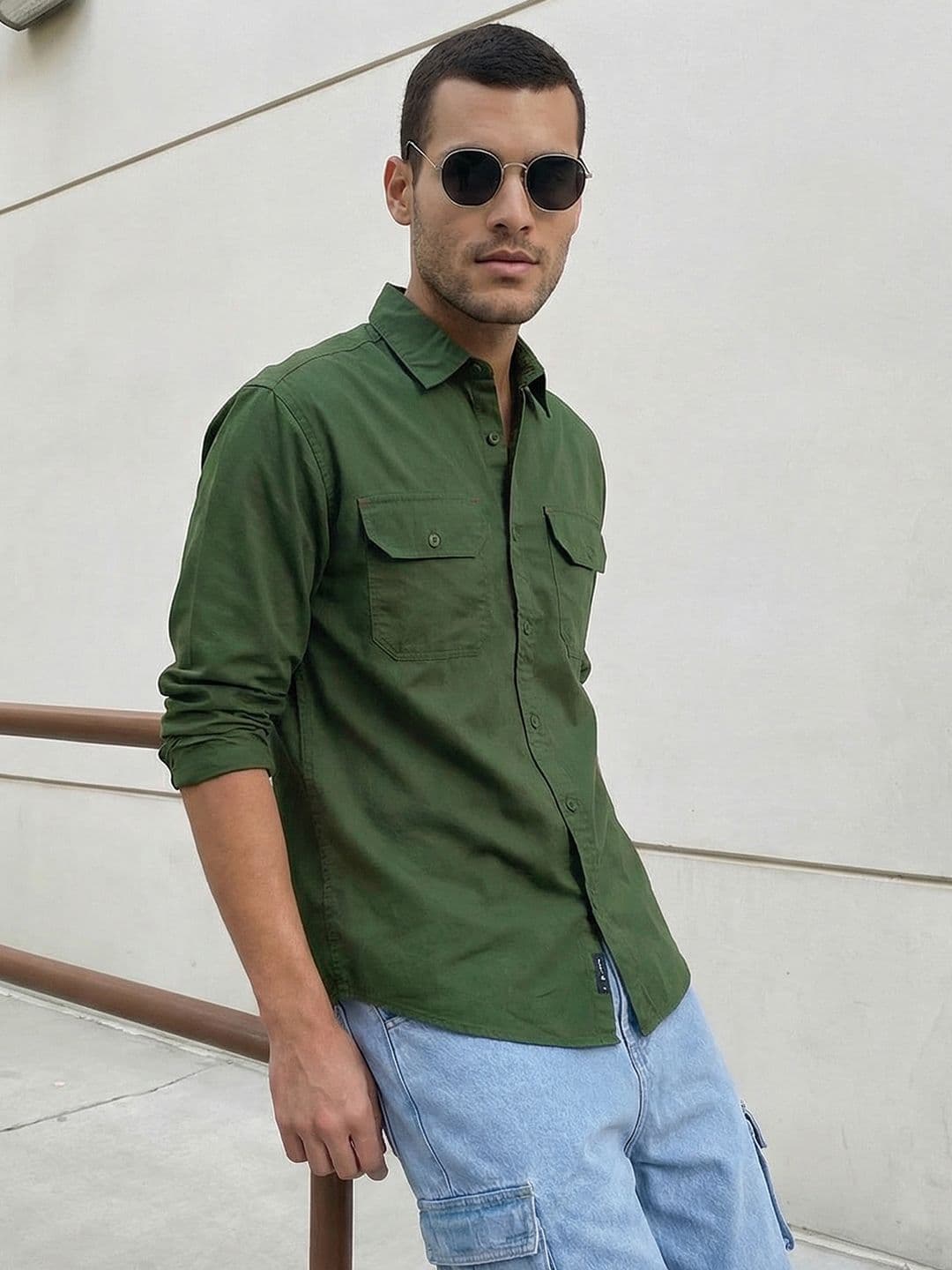The Roadster Life Co. Pocket Detail Relaxed Cotton Shirt - view 1