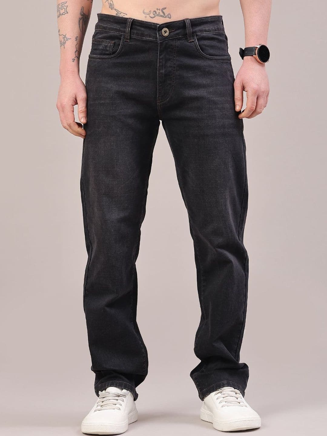 V-Mart Men Regular Fit Mid-Rise Light Fade Stretchable Jeans - view 1