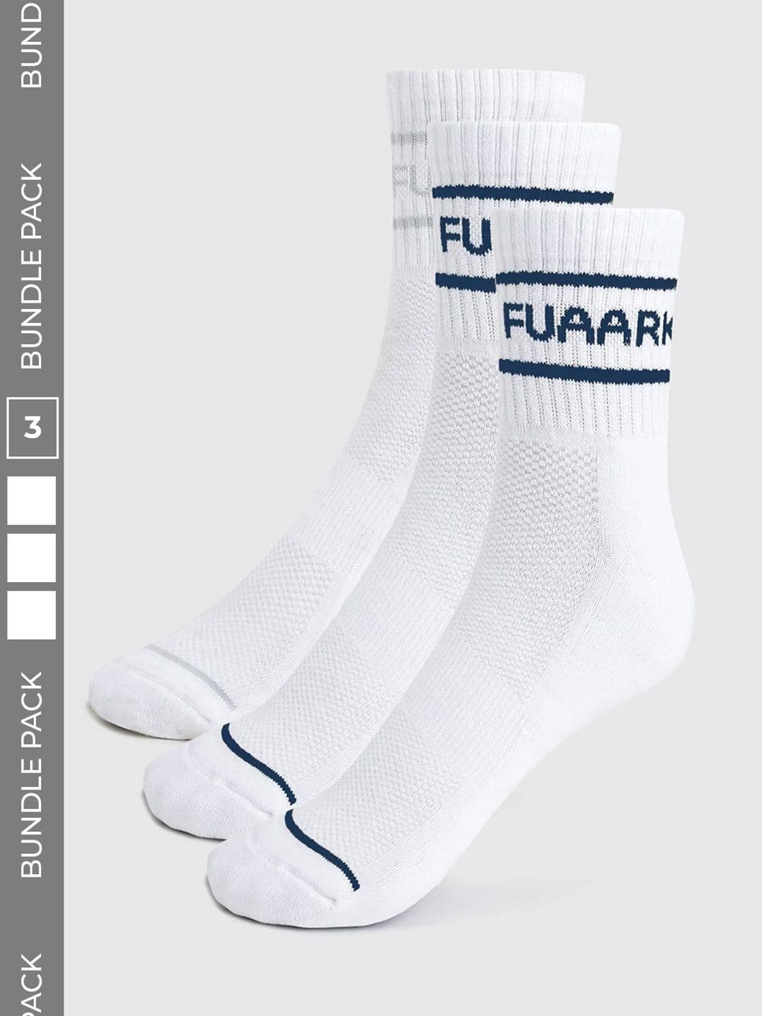 FUAARK Men Pack of 3 Cotton Blend Patterned Above Ankle Socks - view 1