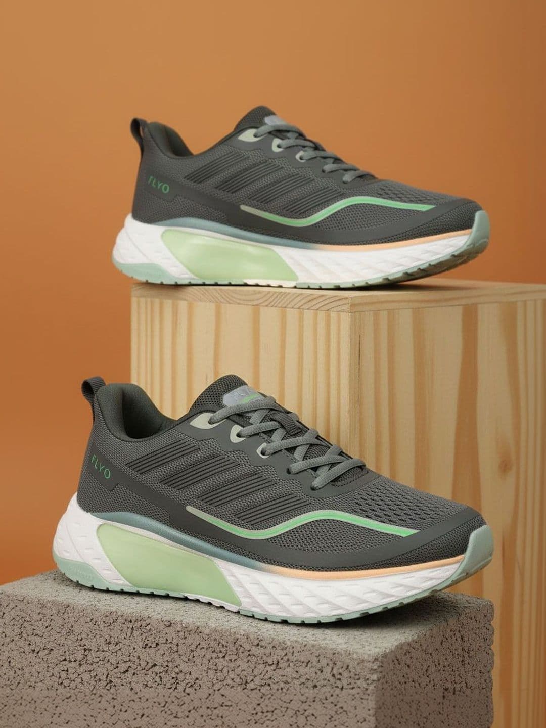 FLYO Men Mesh Running Non-Marking Shoes - view 1