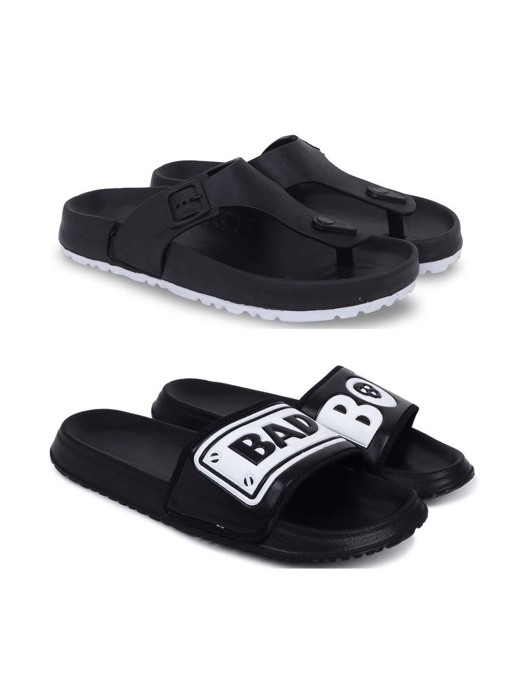 KAPYANSH Men Set Of 2 Printed Thong Flip-Flops - view 1