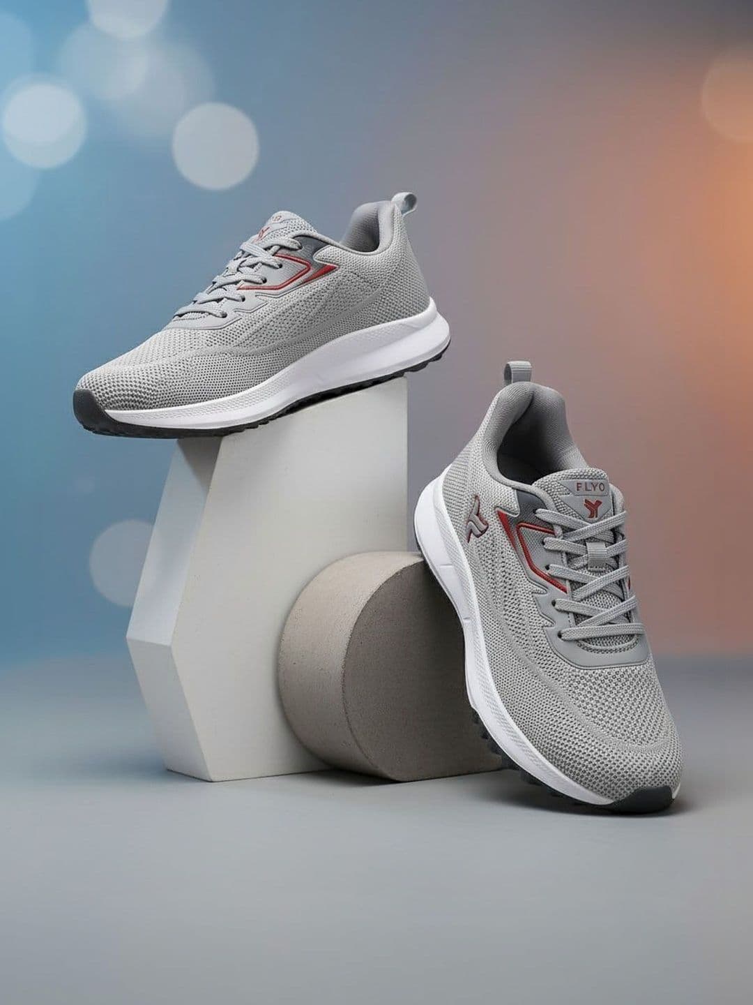 FLYO Men Mesh Running Non-Marking Shoes - view 1