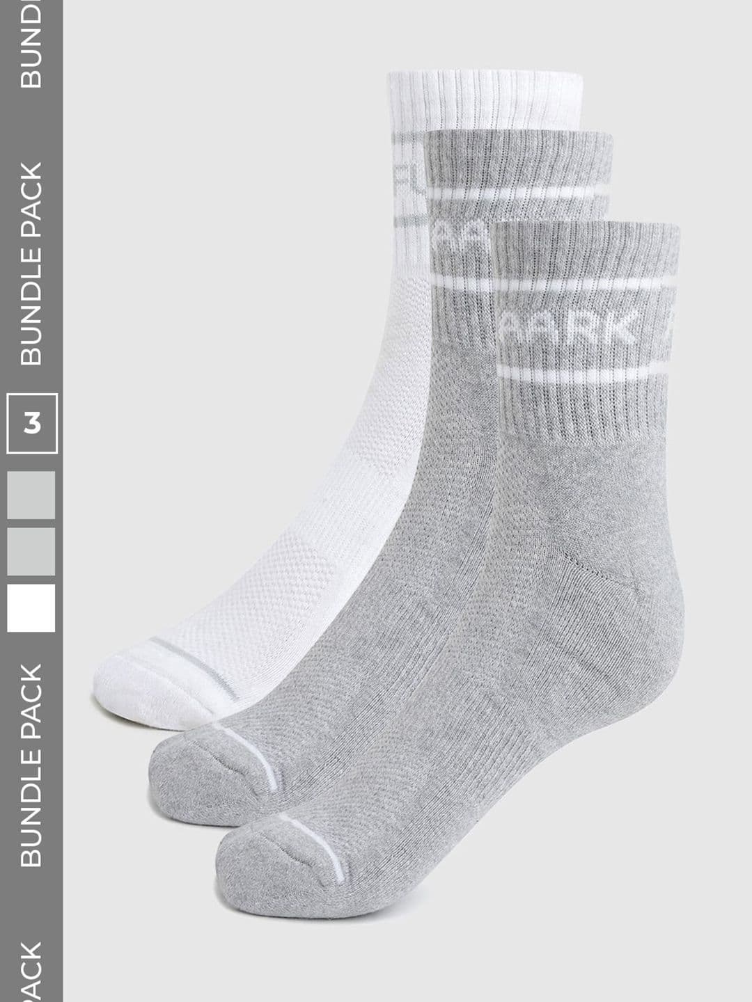 FUAARK Men Pack of 3 Cotton Blend Colourblocked Calf Length Socks - view 1