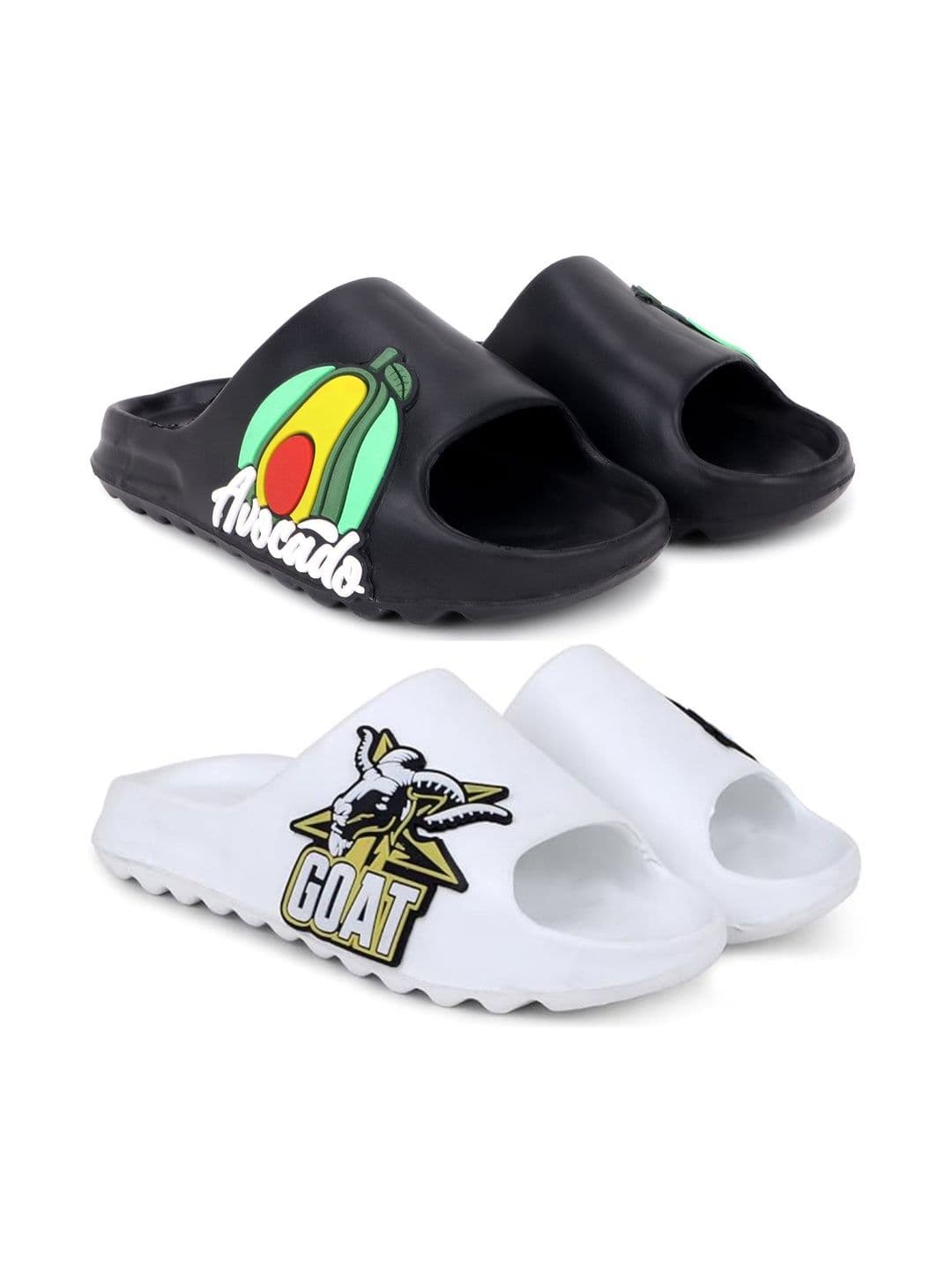Pampy Angel Men Printed Sliders - view 1