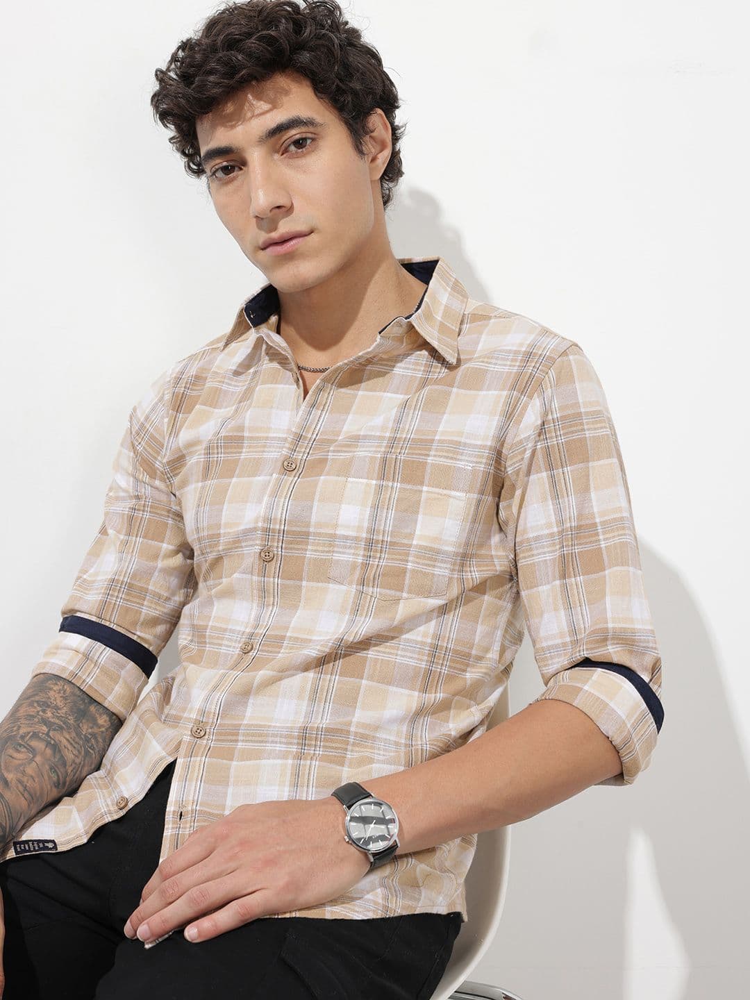 The Roadster Life Co. Checked Pure Cotton Casual Shirt - view 1