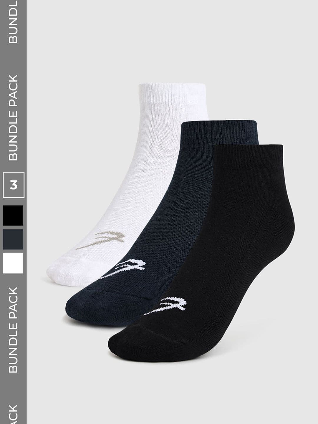 FUAARK Men Pack of 3 Cotton Blend Ankle Length Socks - view 1