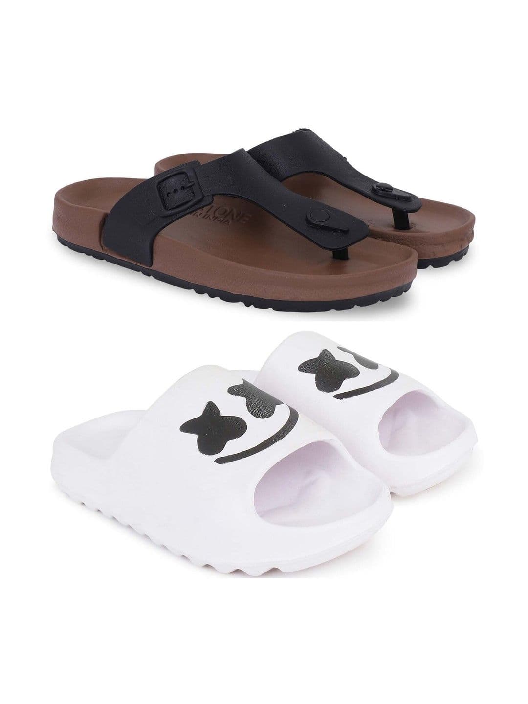 KAPYANSH Men Set Of 2 Printed Thong Flip-Flops - view 1