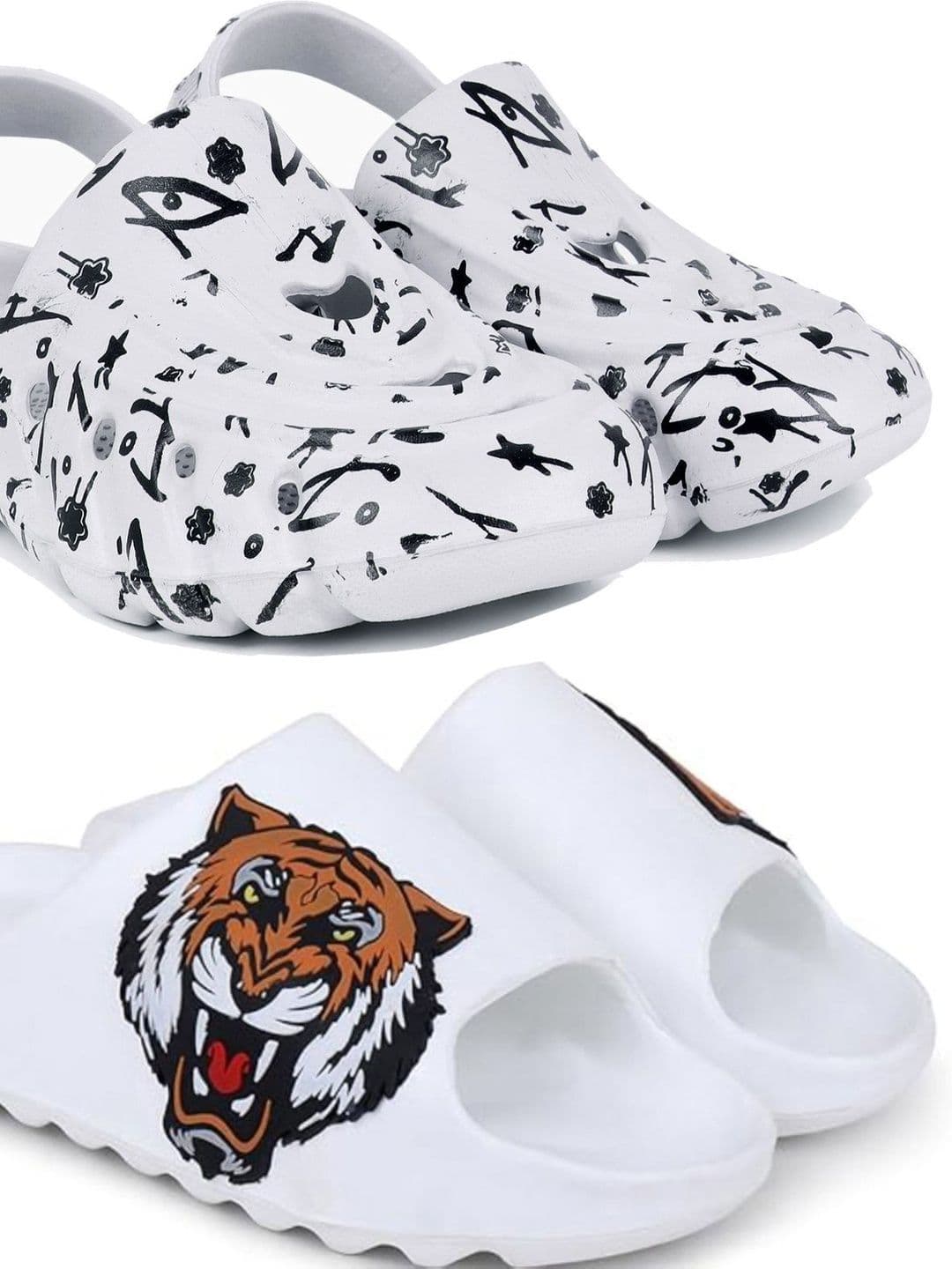 Pampy Angel Men Printed Sliders - view 1