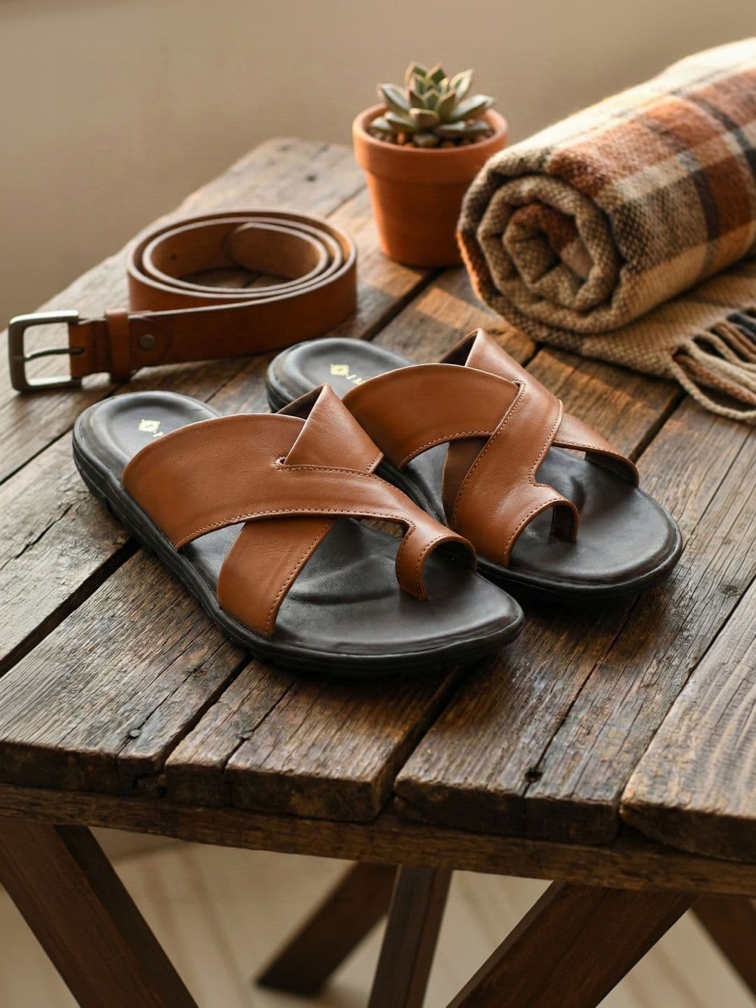 IMPERIO Leather Comfort Sandals - view 1