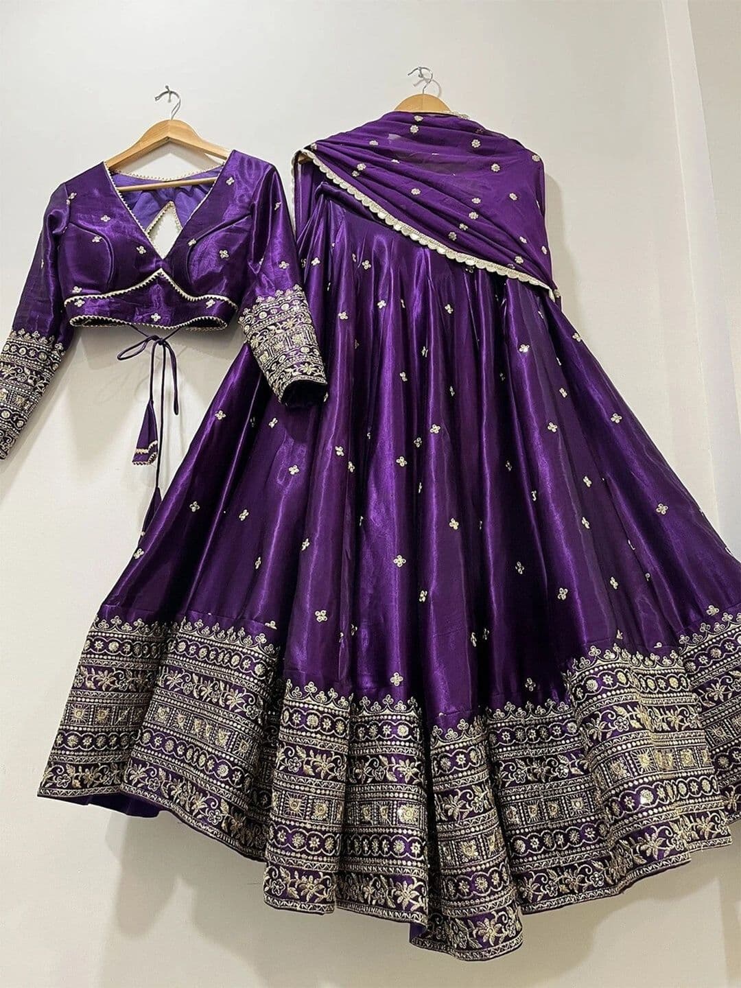 BAESD Embroidered Semi-Stitched Lehenga & Unstitched Blouse With Dupatta - view 1