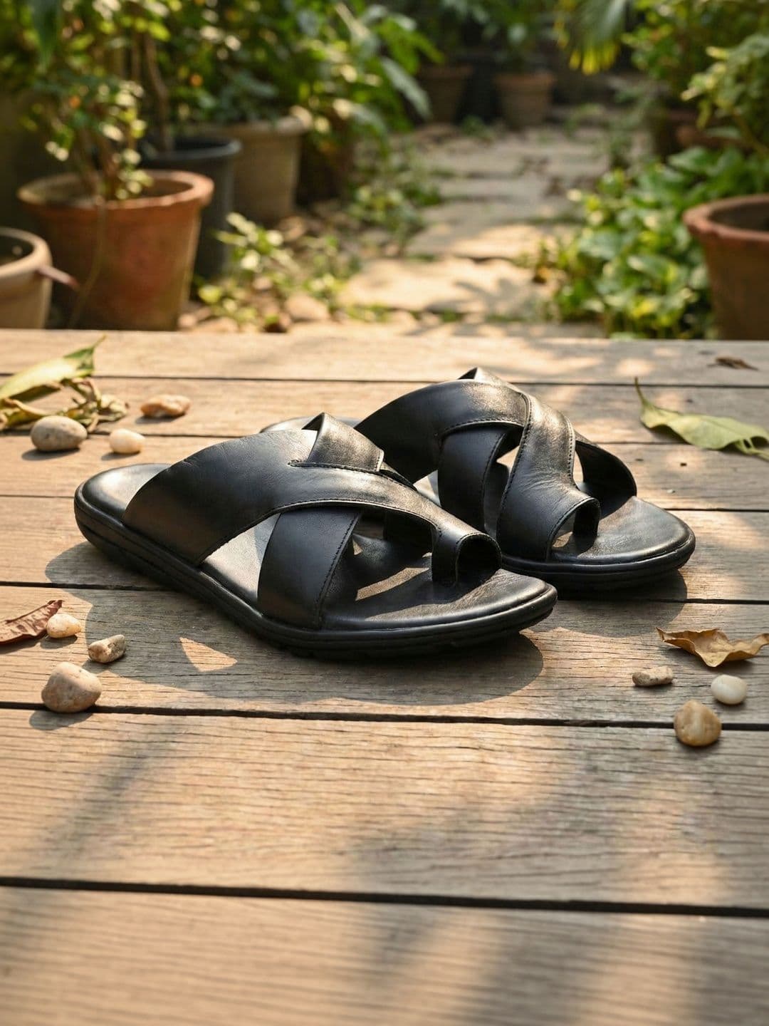 IMPERIO Leather Comfort Sandals - view 1