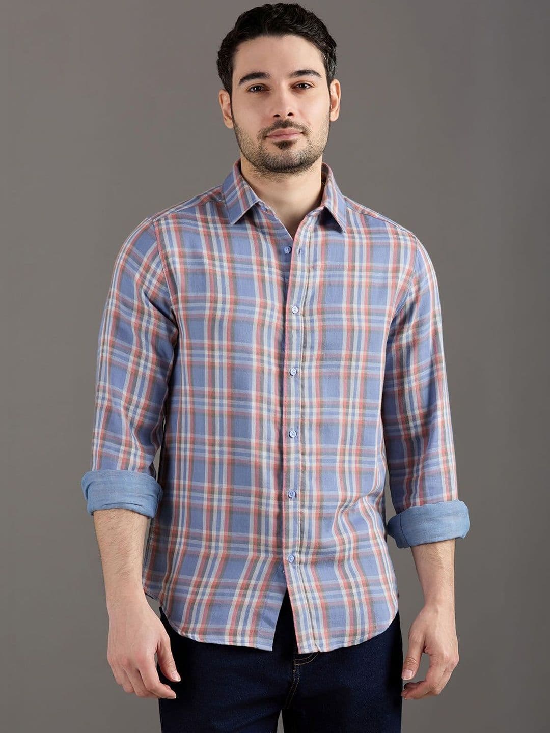 Mast & Harbour Mens Tartan Checks Regular Fit Casual Shirt - view 1