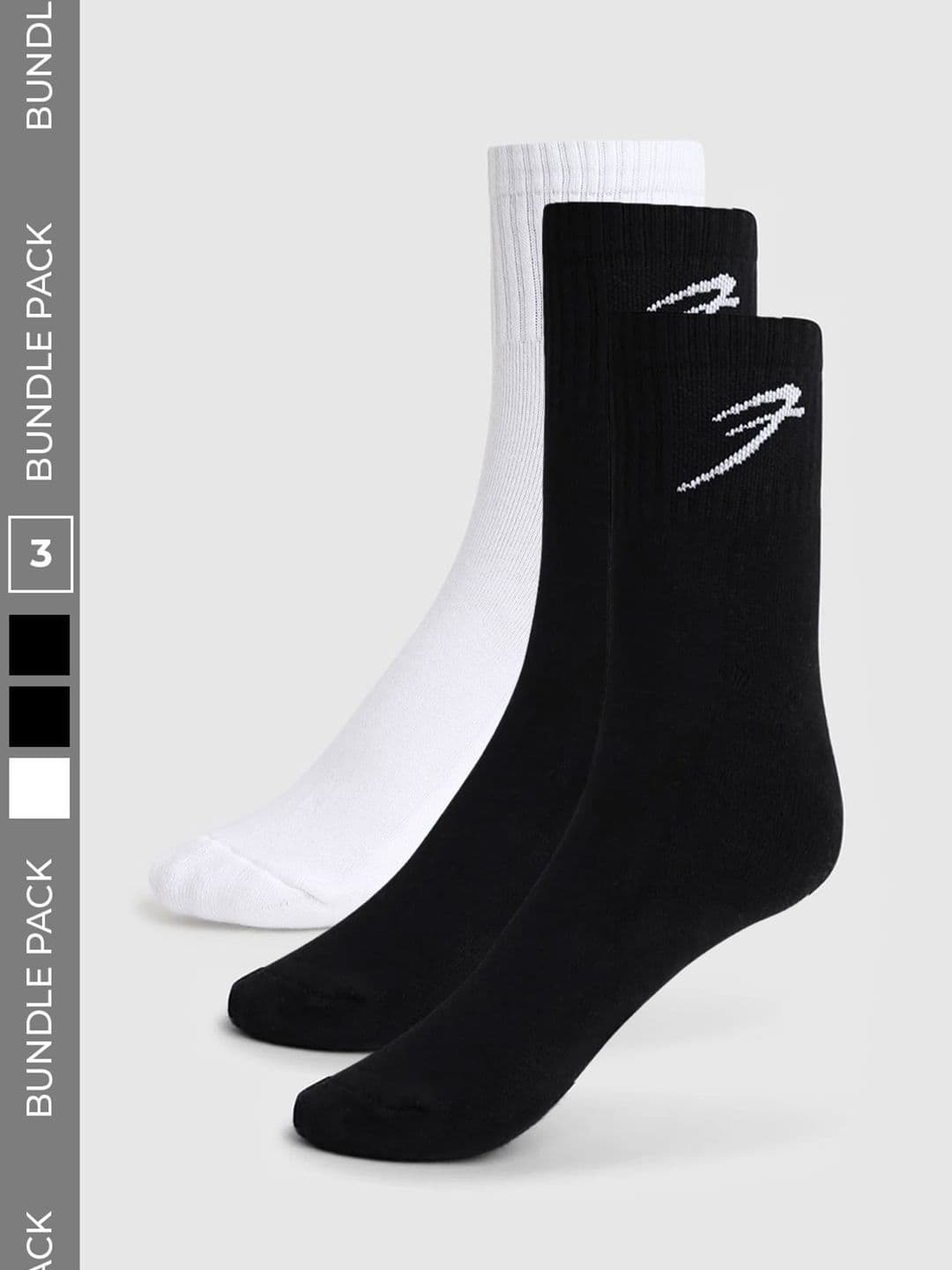 FUAARK Men Pack of 3 Cotton Blend Calf Length Socks - view 1
