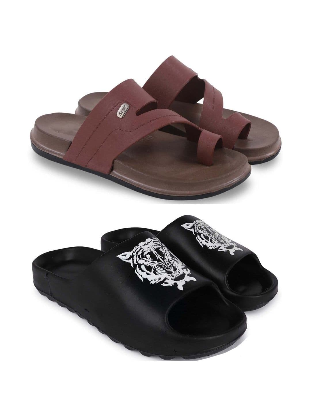 Pampy Angel Men Set Of 2 Printed Thong Flip-Flops - view 1