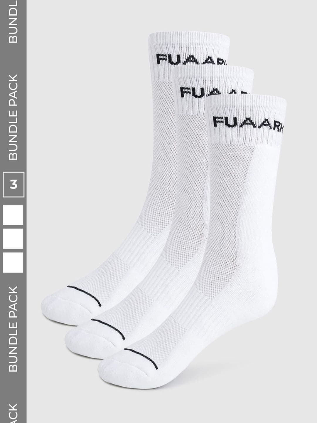 FUAARK Men Pack of 3 Cotton Blend Patterned Calf Length Socks - view 1