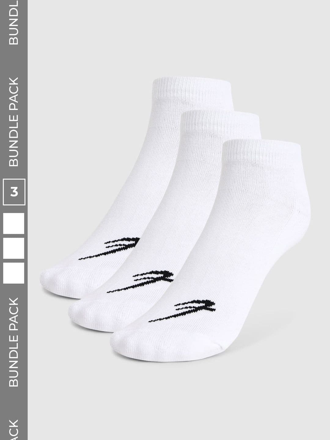 FUAARK Men Pack of 3 Cotton Blend Patterned Ankle Length Socks - view 1
