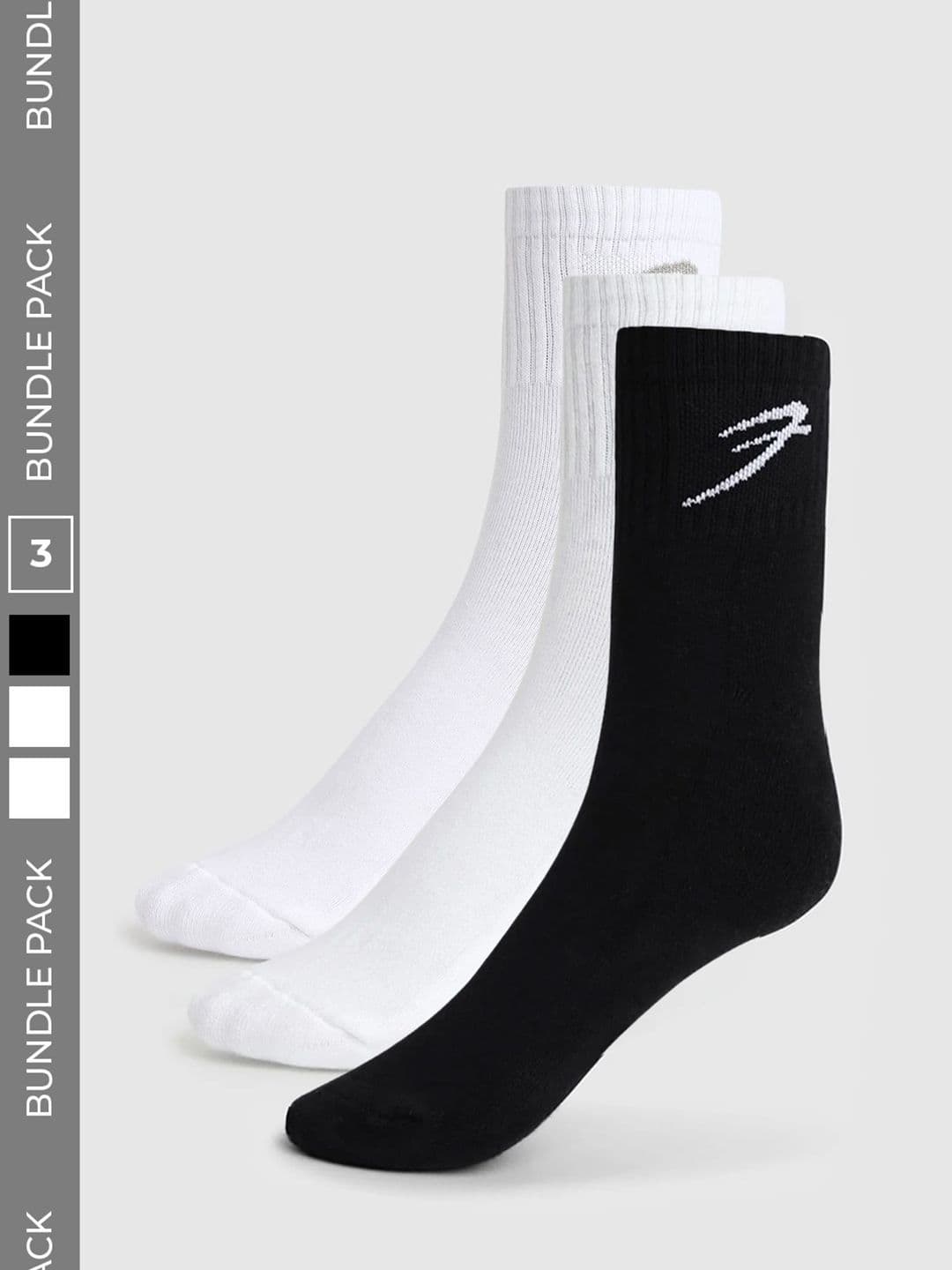 FUAARK Men Pack of 3 Cotton Blend Patterned Calf Length Socks - view 1