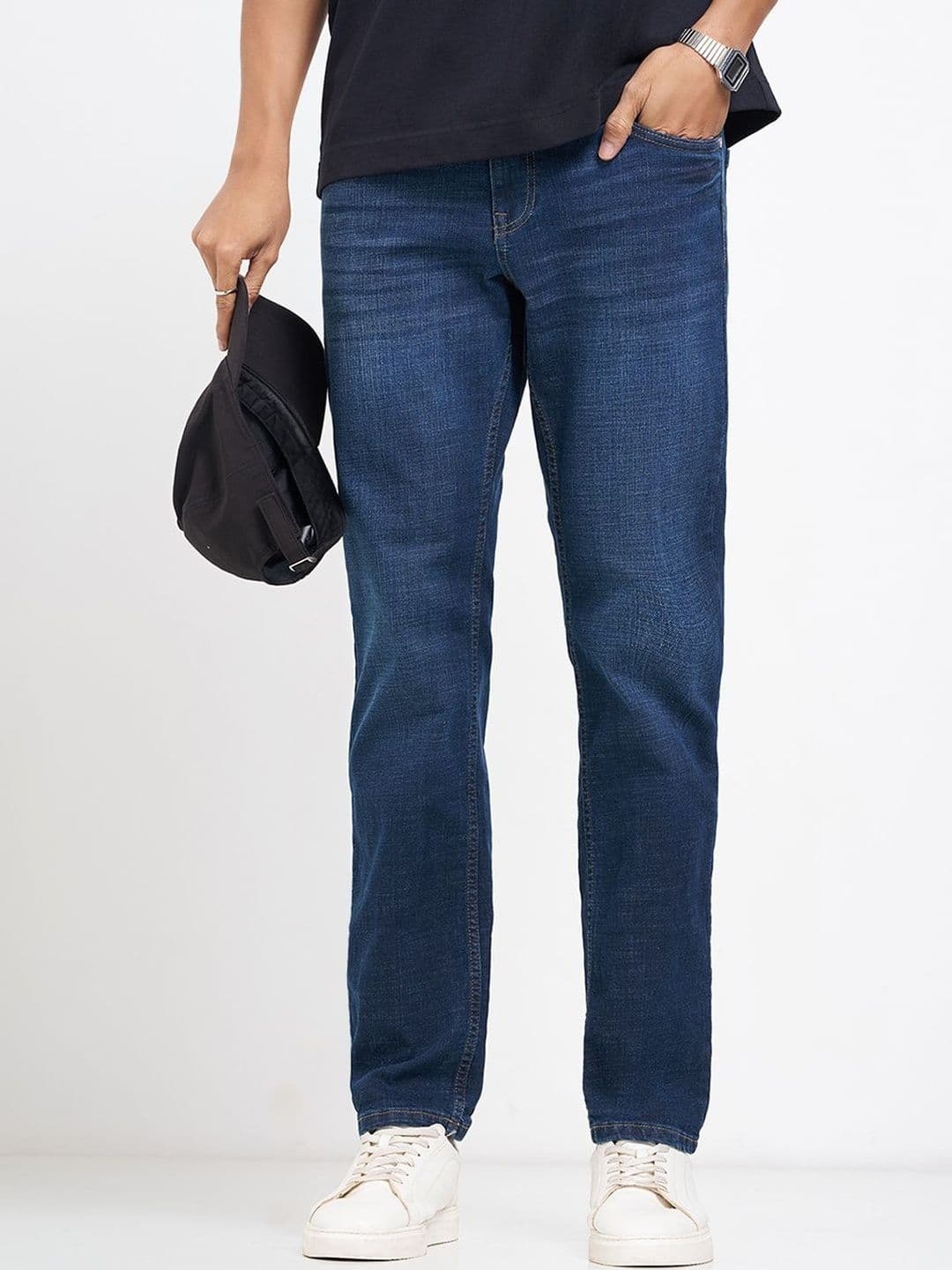 SF JEANS by Pantaloons Men Straight Fit Mid-Rise Jeans - view 1