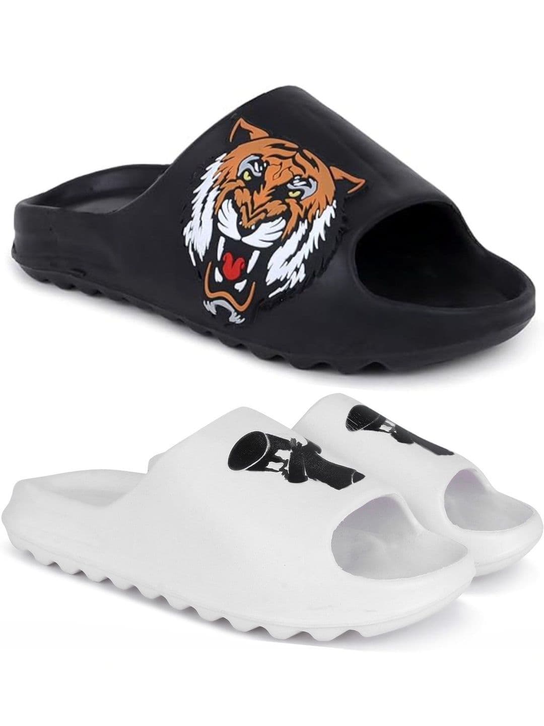 Pampy Angel Men Printed Sliders - view 1
