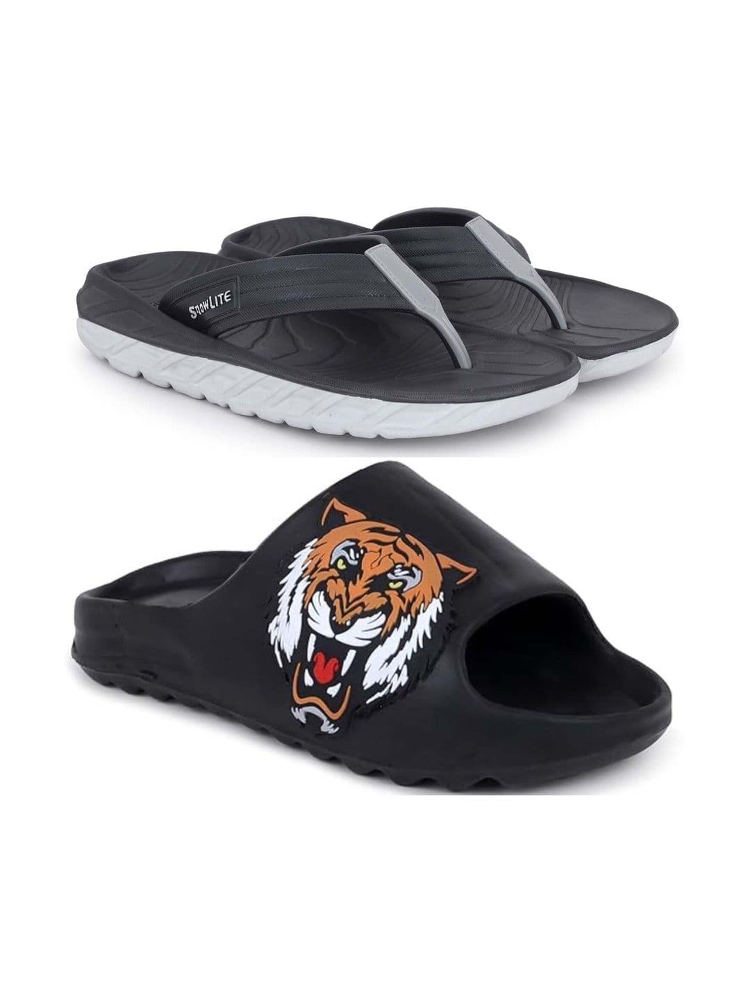 Pampy Angel Men Printed Sliders - view 1
