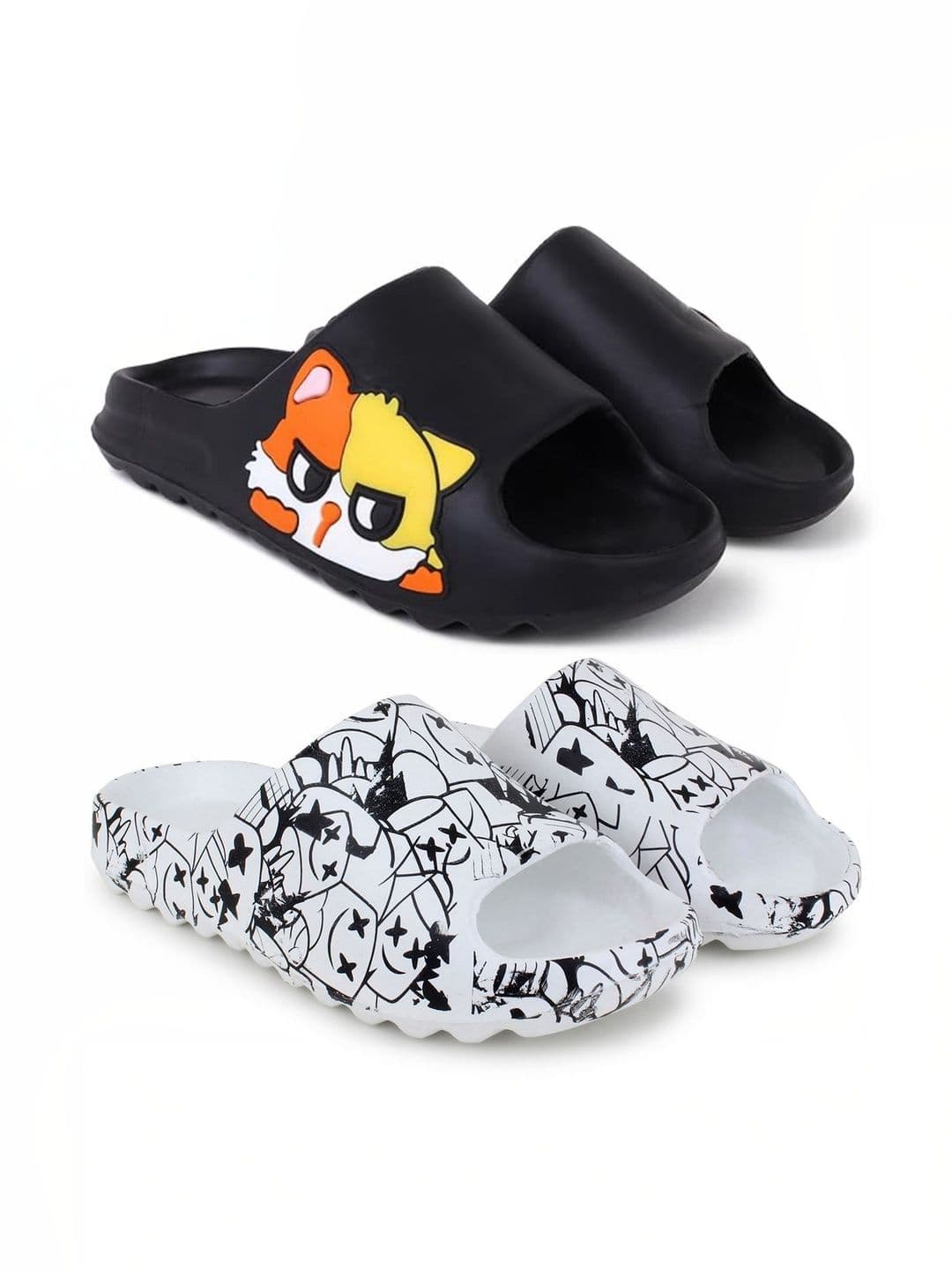 Pampy Angel Men Printed Sliders - view 1