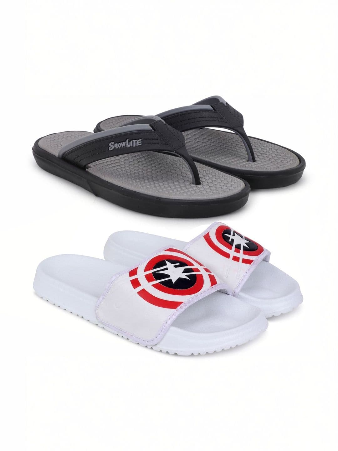 KAPYANSH Men Set Of 2 Printed Thong Flip-Flops - view 1
