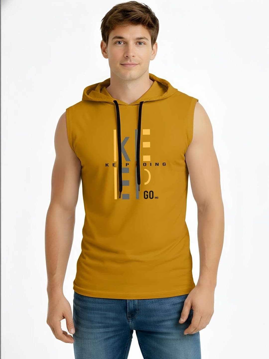 CRYPTIC Men Typography Printed Hooded T-shirt - view 1