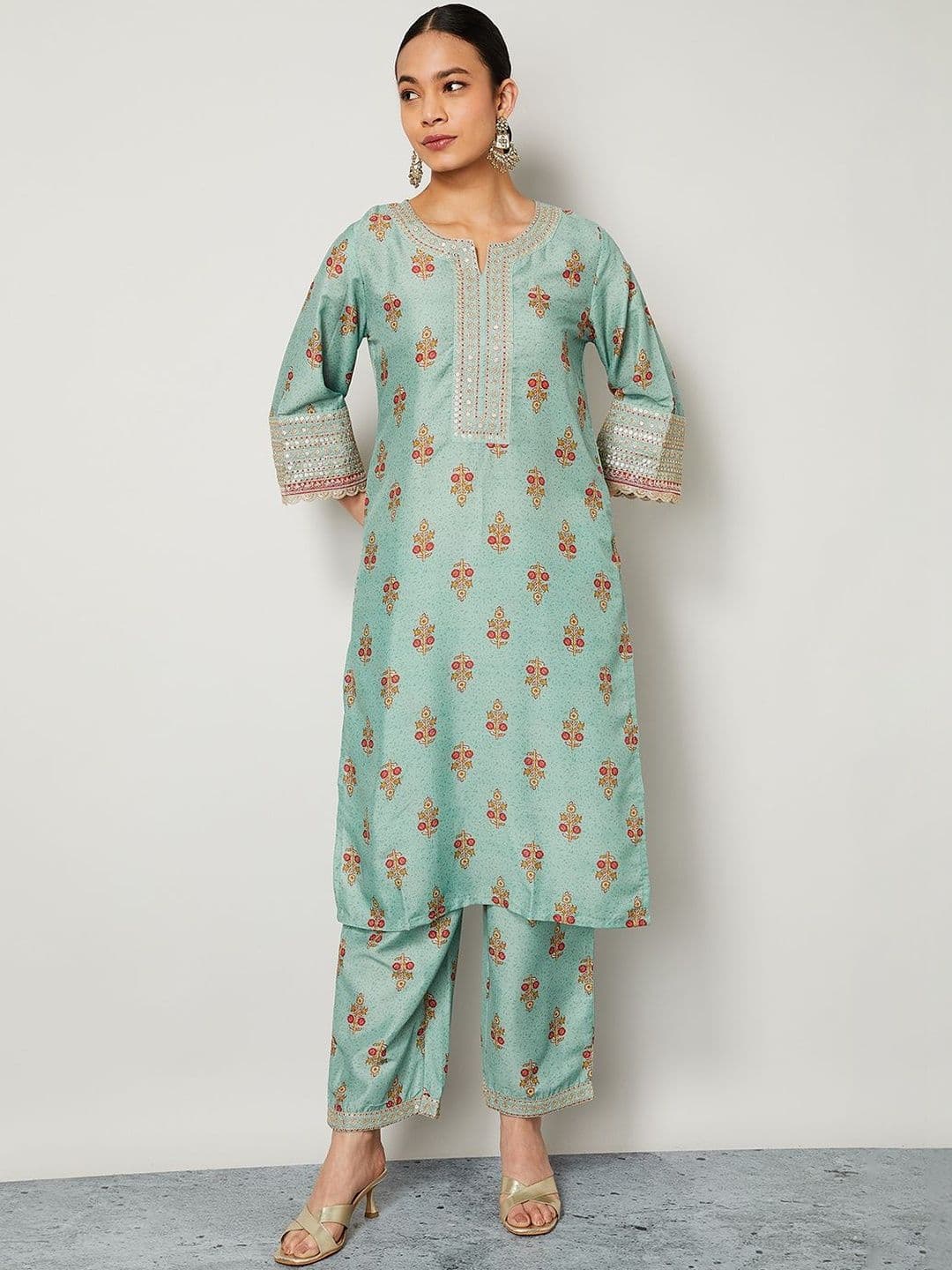 Melange by Lifestyle Women Printed Kurta with Palazzos - view 1