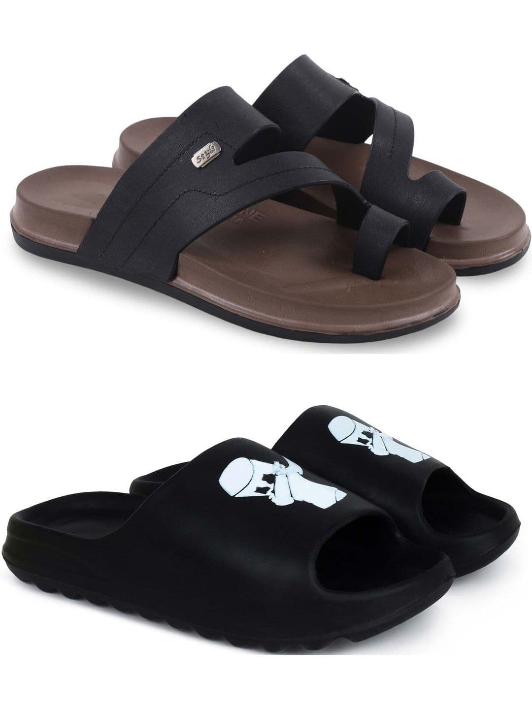 Pampy Angel Men Printed Sliders - view 1