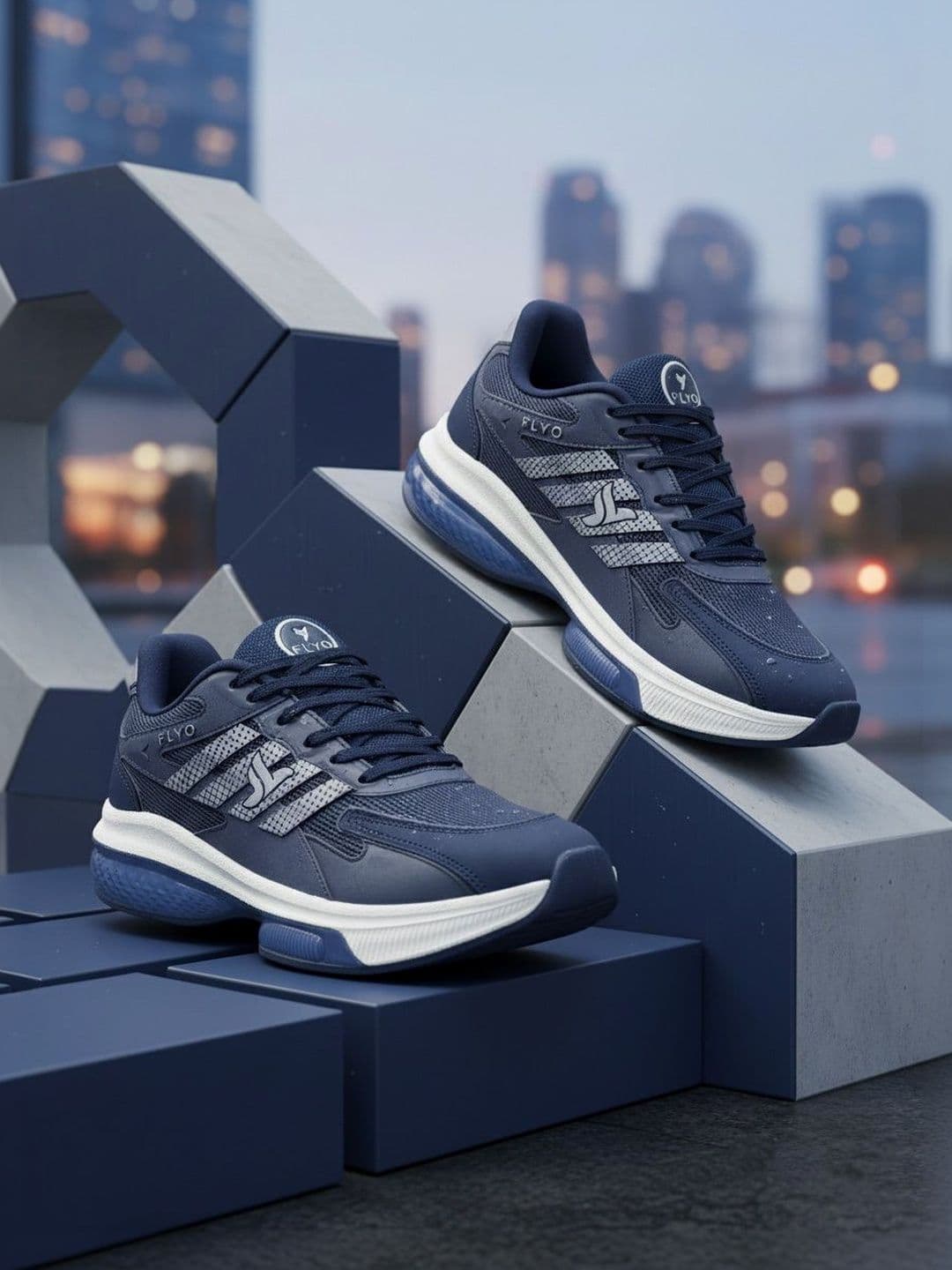 FLYO Men Mesh Running Non-Marking Shoes - view 1