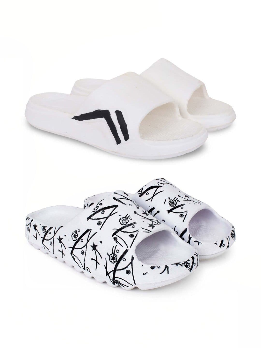 Pampy Angel Men Printed Sliders - view 1