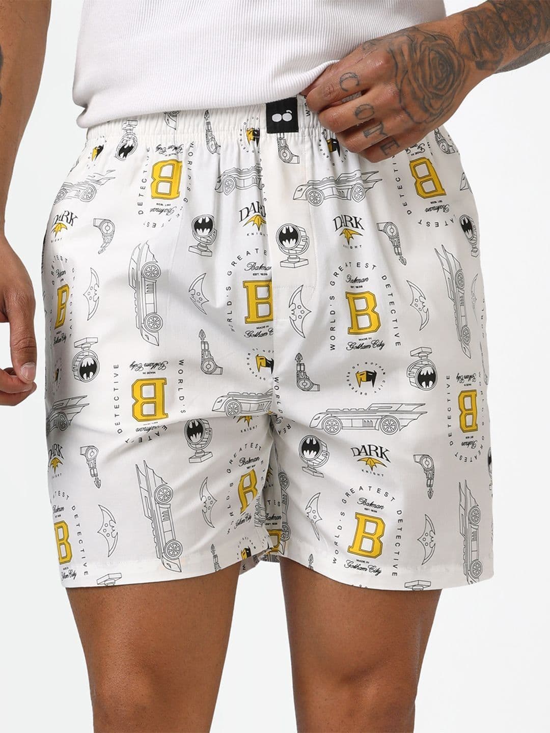 Bewakoof DC Men's White Alyssum Batman All Over Printed Boxers - view 1