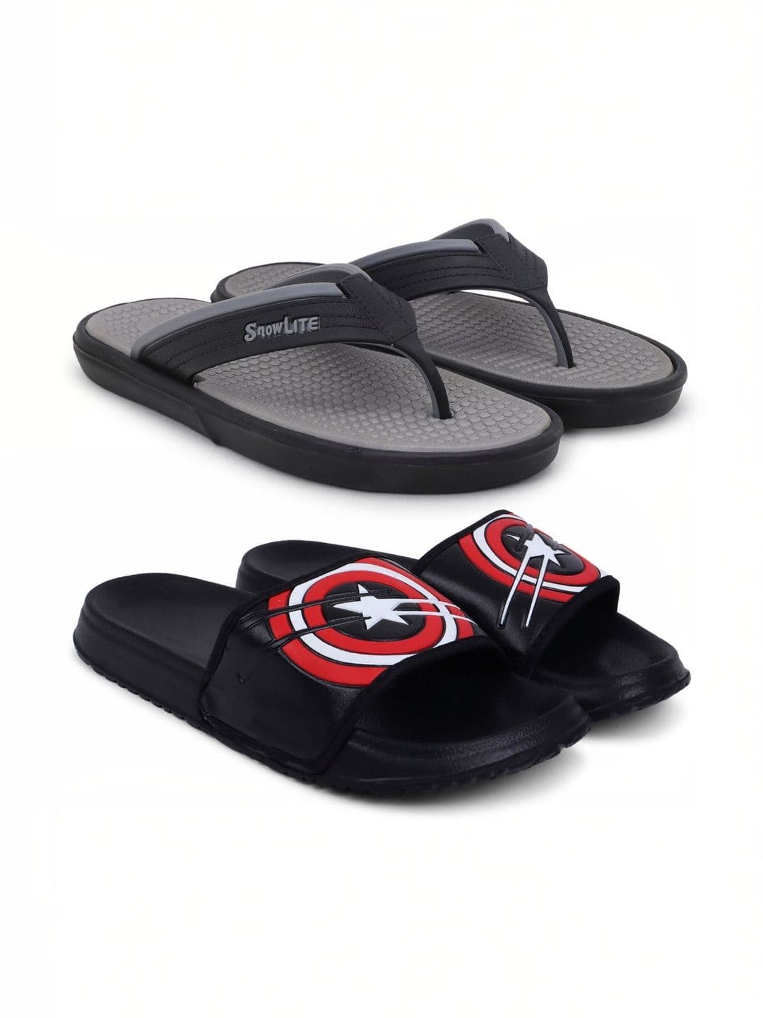 KAPYANSH Men Set Of 2 Printed Thong Flip-Flops - view 1