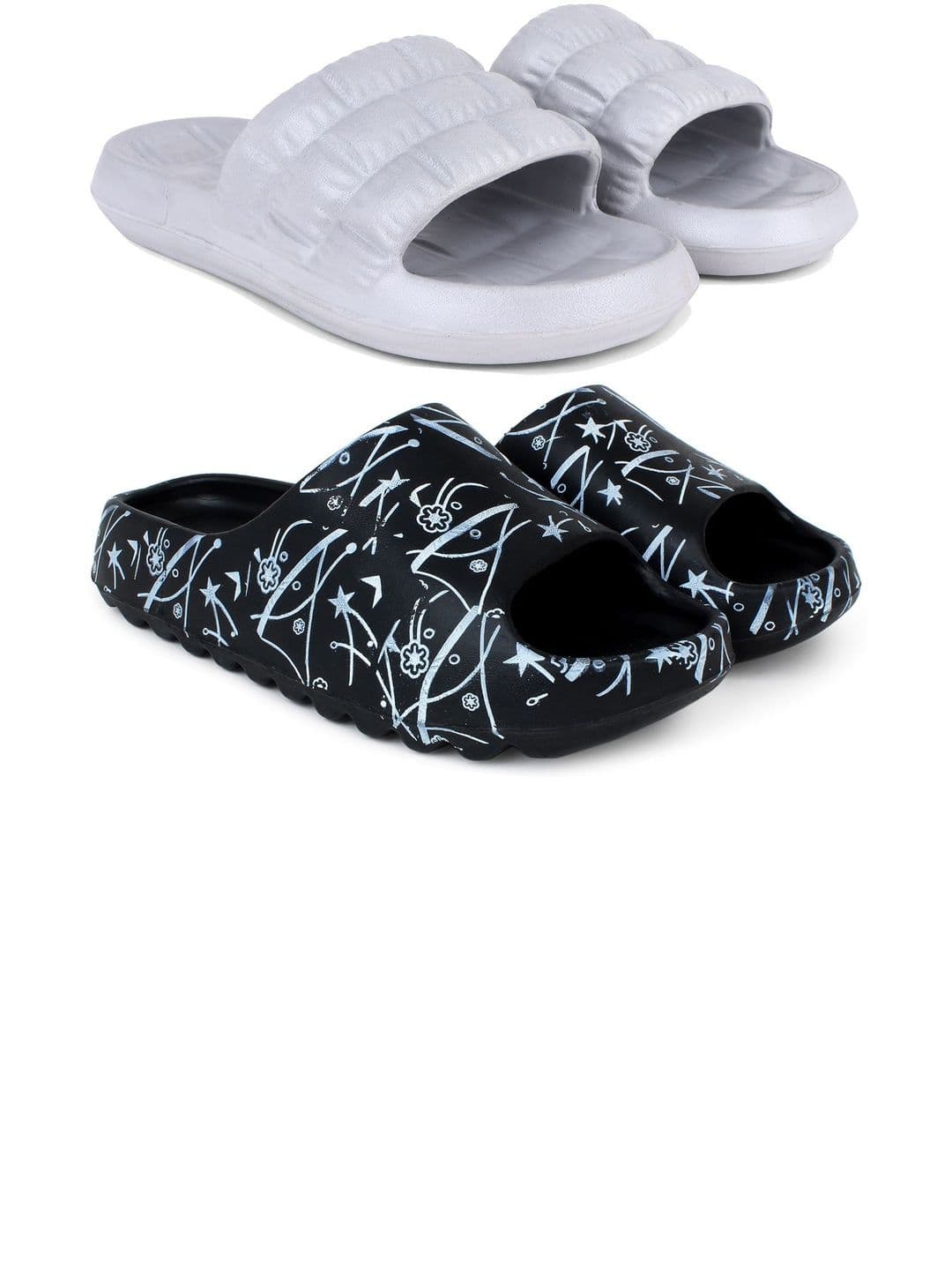 Pampy Angel Men Printed Sliders - view 1