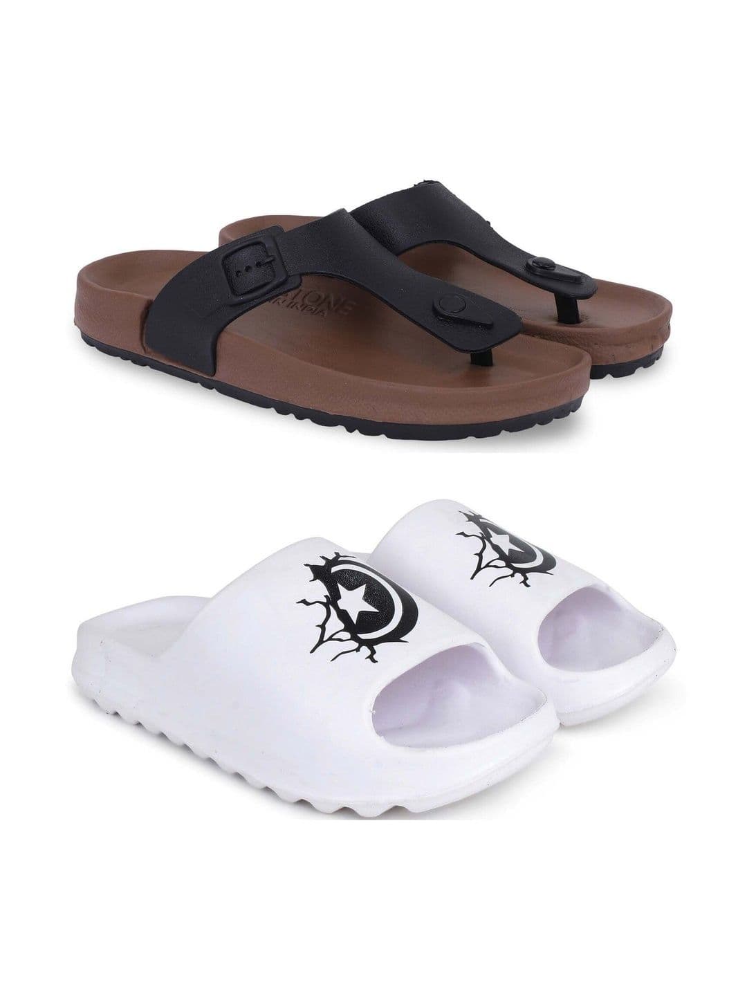 KAPYANSH Men Set Of 2 Printed Sliders - view 1
