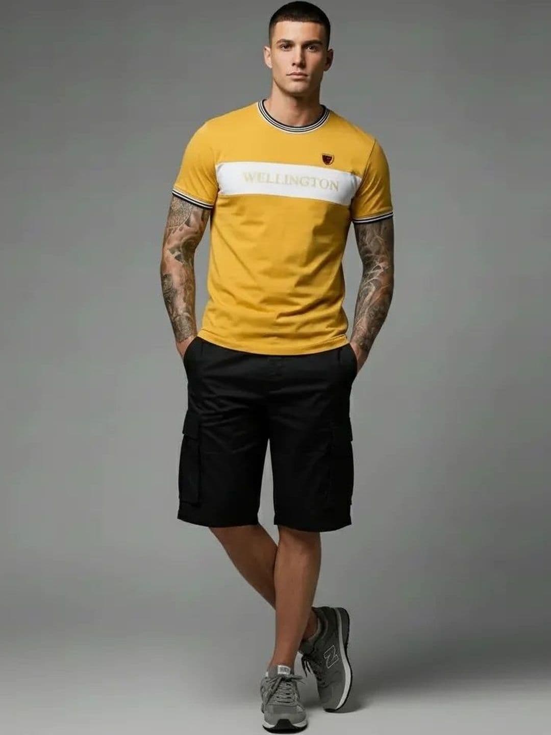 Octave Men Colourblocked T-shirt - view 1