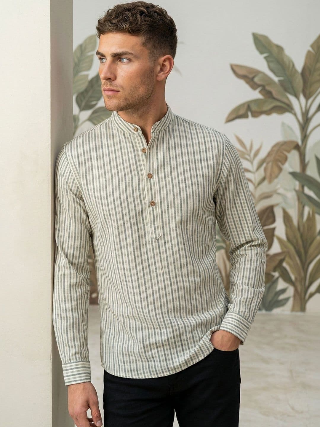 Jompers Men Striped Kurta - view 1