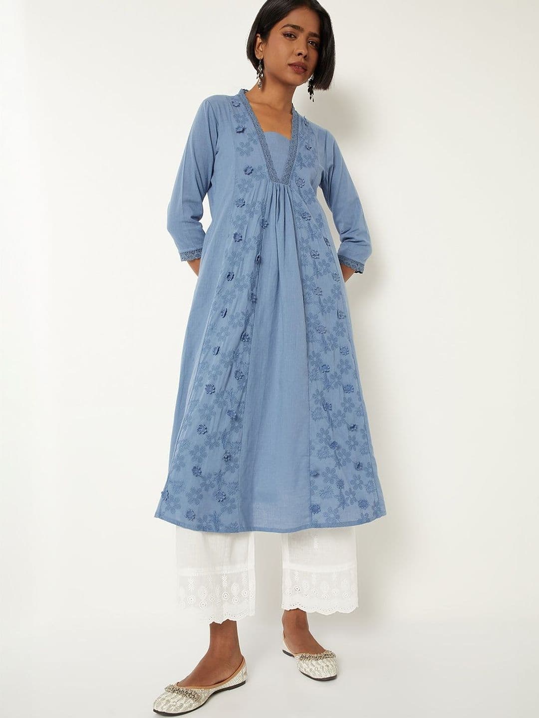 max Women Ethnic Motifs Thread Work A-Line Kurta - view 1